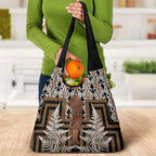 Wahaika New Zealand Grocery Bag Maori Weapon Kowhaiwhai Fern Poutama Motifs