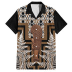 Wahaika New Zealand Hawaiian Shirt Maori Weapon Kowhaiwhai Fern Poutama Motifs