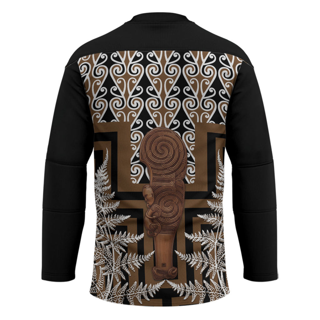 Wahaika New Zealand Hockey Jersey Maori Weapon Kowhaiwhai Fern Poutama Motifs