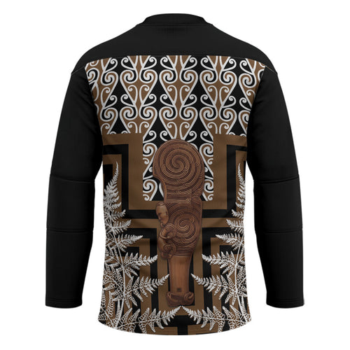 Wahaika New Zealand Hockey Jersey Maori Weapon Kowhaiwhai Fern Poutama Motifs