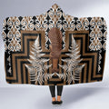 Wahaika New Zealand Hooded Blanket Maori Weapon Kowhaiwhai Fern Poutama Motifs