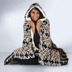 Wahaika New Zealand Hooded Blanket Maori Weapon Kowhaiwhai Fern Poutama Motifs