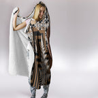 Wahaika New Zealand Hooded Blanket Maori Weapon Kowhaiwhai Fern Poutama Motifs