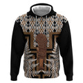 Wahaika New Zealand Hoodie Maori Weapon Kowhaiwhai Fern Poutama Motifs