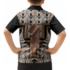 Wahaika New Zealand Kid Hawaiian Shirt Maori Weapon Kowhaiwhai Fern Poutama Motifs LT14