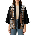 Wahaika New Zealand Kimono Maori Weapon Kowhaiwhai Fern Poutama Motifs
