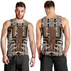 Wahaika New Zealand Men Tank Top Maori Weapon Kowhaiwhai Fern Poutama Motifs