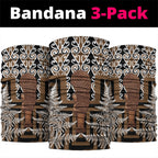 Wahaika New Zealand Neck Gaiter Maori Weapon Kowhaiwhai Fern Poutama Motifs