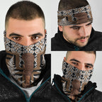 Wahaika New Zealand Neck Gaiter Maori Weapon Kowhaiwhai Fern Poutama Motifs