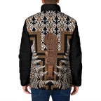 Wahaika New Zealand Padded Jacket Maori Weapon Kowhaiwhai Fern Poutama Motifs