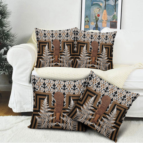 Wahaika New Zealand Pillow Cover Maori Weapon Kowhaiwhai Fern Poutama Motifs