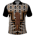 Wahaika New Zealand Polo Shirt Maori Weapon Kowhaiwhai Fern Poutama Motifs