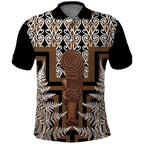 Wahaika New Zealand Polo Shirt Maori Weapon Kowhaiwhai Fern Poutama Motifs