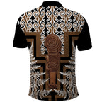Wahaika New Zealand Polo Shirt Maori Weapon Kowhaiwhai Fern Poutama Motifs