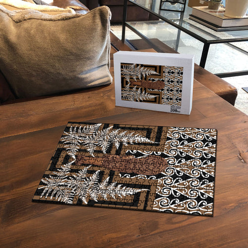 Wahaika New Zealand Puzzle Maori Weapon Kowhaiwhai Fern Poutama Motifs