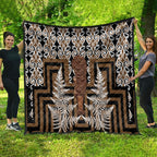 Wahaika New Zealand Quilt Maori Weapon Kowhaiwhai Fern Poutama Motifs