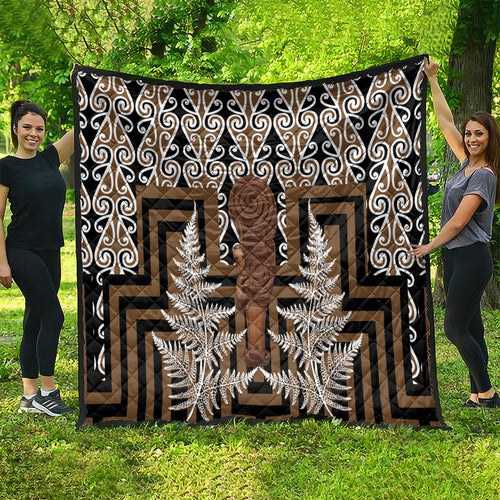 Wahaika New Zealand Quilt Maori Weapon Kowhaiwhai Fern Poutama Motifs