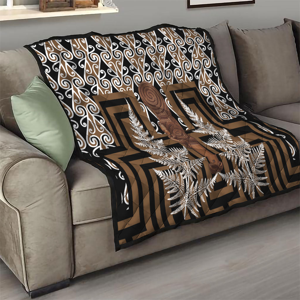 Wahaika New Zealand Quilt Maori Weapon Kowhaiwhai Fern Poutama Motifs