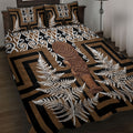 Wahaika New Zealand Quilt Bed Set Maori Weapon Kowhaiwhai Fern Poutama Motifs