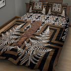 Wahaika New Zealand Quilt Bed Set Maori Weapon Kowhaiwhai Fern Poutama Motifs