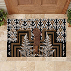 Wahaika New Zealand Rubber Doormat Maori Weapon Kowhaiwhai Fern Poutama Motifs