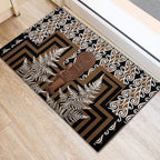 Wahaika New Zealand Rubber Doormat Maori Weapon Kowhaiwhai Fern Poutama Motifs