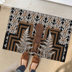 Wahaika New Zealand Rubber Doormat Maori Weapon Kowhaiwhai Fern Poutama Motifs