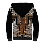 Wahaika New Zealand Sherpa Hoodie Maori Weapon Kowhaiwhai Fern Poutama Motifs