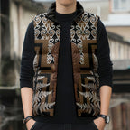 Wahaika New Zealand Sleeveless Puffer Jacket Maori Weapon Kowhaiwhai Fern Poutama Motifs