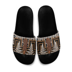 Wahaika New Zealand Slide Sandals Maori Weapon Kowhaiwhai Fern Poutama Motifs