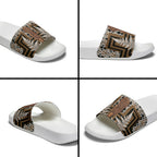 Wahaika New Zealand Slide Sandals Maori Weapon Kowhaiwhai Fern Poutama Motifs