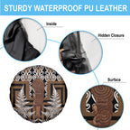 Wahaika New Zealand Spare Tire Cover Maori Weapon Kowhaiwhai Fern Poutama Motifs