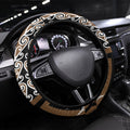 Wahaika New Zealand Steering Wheel Cover Maori Weapon Kowhaiwhai Fern Poutama Motifs