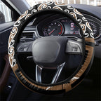 Wahaika New Zealand Steering Wheel Cover Maori Weapon Kowhaiwhai Fern Poutama Motifs