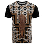 Wahaika New Zealand T Shirt Maori Weapon Kowhaiwhai Fern Poutama Motifs