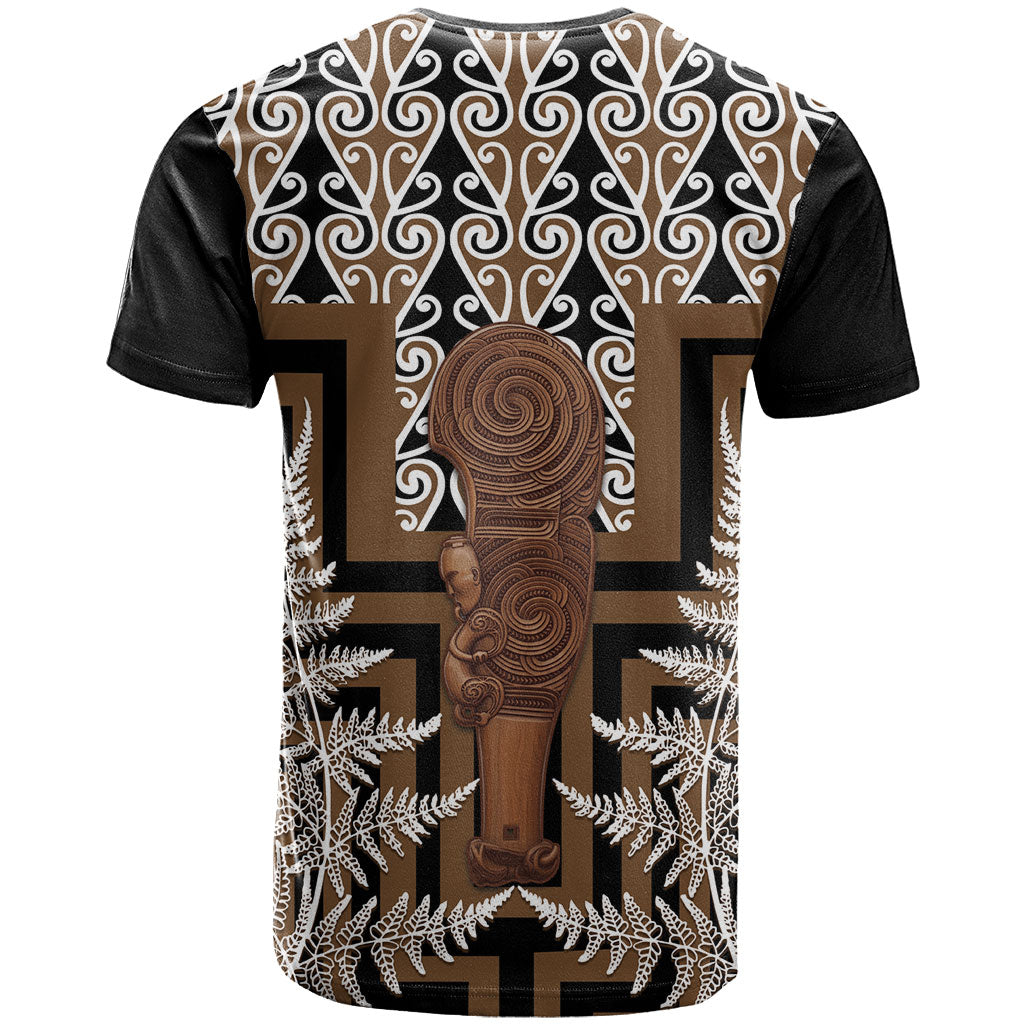 Wahaika New Zealand T Shirt Maori Weapon Kowhaiwhai Fern Poutama Motifs