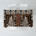 Wahaika New Zealand Tablecloth Maori Weapon Kowhaiwhai Fern Poutama Motifs