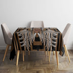 Wahaika New Zealand Tablecloth Maori Weapon Kowhaiwhai Fern Poutama Motifs