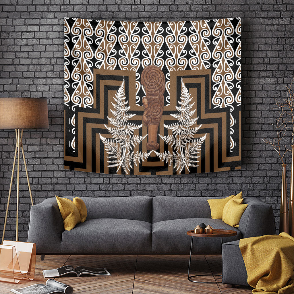 Wahaika New Zealand Tapestry Maori Weapon Kowhaiwhai Fern Poutama Motifs