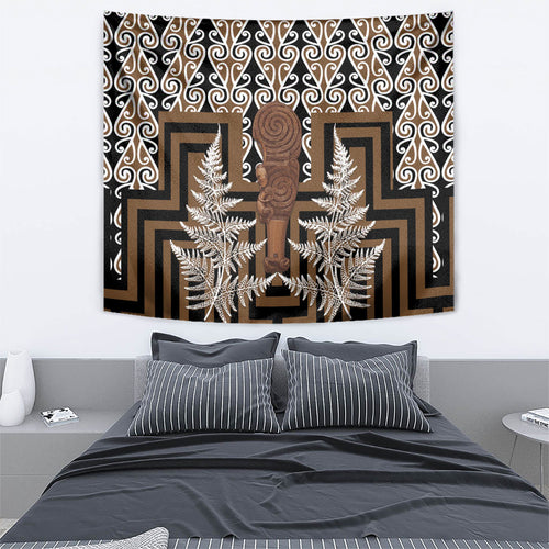 Wahaika New Zealand Tapestry Maori Weapon Kowhaiwhai Fern Poutama Motifs