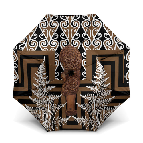 Wahaika New Zealand Umbrella Maori Weapon Kowhaiwhai Fern Poutama Motifs