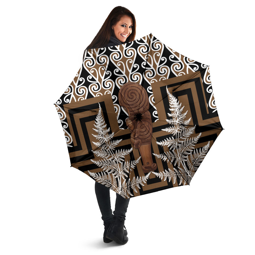 Wahaika New Zealand Umbrella Maori Weapon Kowhaiwhai Fern Poutama Motifs