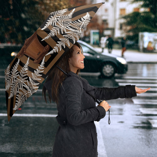 Wahaika New Zealand Umbrella Maori Weapon Kowhaiwhai Fern Poutama Motifs