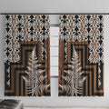Wahaika New Zealand Window Curtain Maori Weapon Kowhaiwhai Fern Poutama Motifs