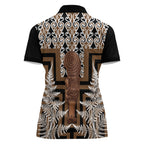 Wahaika New Zealand Women Polo Shirt Maori Weapon Kowhaiwhai Fern Poutama Motifs