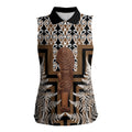 Wahaika New Zealand Women Sleeveless Polo Shirt Maori Weapon Kowhaiwhai Fern Poutama Motifs
