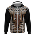 Wahaika New Zealand Zip Hoodie Maori Weapon Kowhaiwhai Fern Poutama Motifs