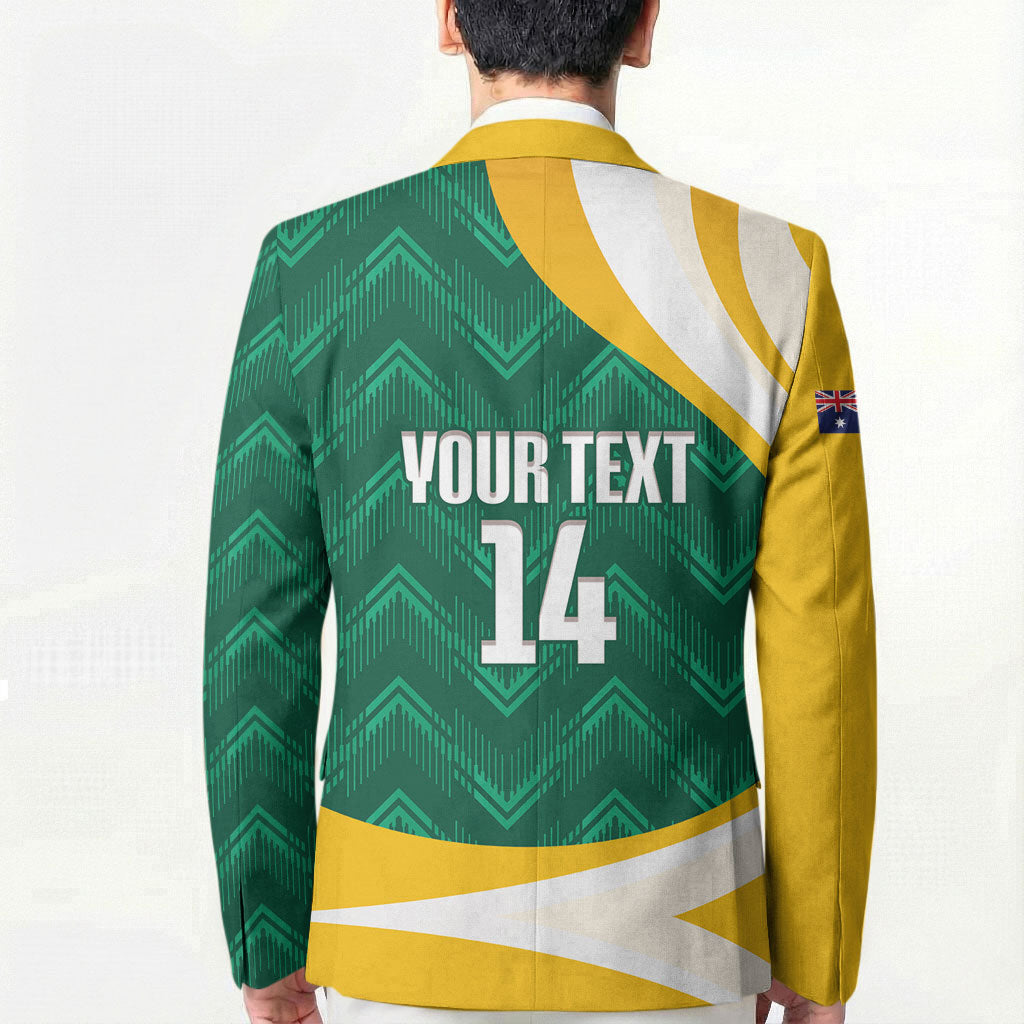 Australia 2026 Soccer Custom Blazer Go Socceroos Kangaroo Mascot Green Sporty