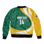 Australia 2026 Soccer Custom Bomber Jacket Go Socceroos Kangaroo Mascot Green Sporty