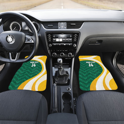 Australia 2026 Soccer Custom Car Mats Go Socceroos Kangaroo Mascot Green Sporty